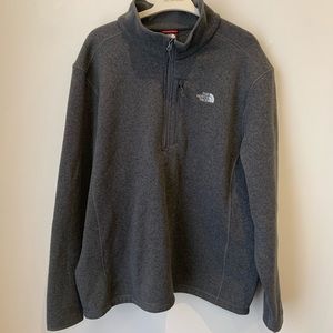 Northface 1/4 zip grey fleece